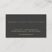 金ゴールドエレガント紙ランタンIIイベントプランナー 名刺 (裏面)