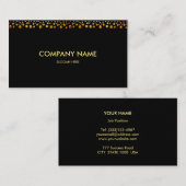 金ゴールドエレガント紙吹雪の外観 名刺 (正面/裏面)