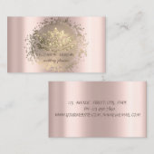 金ゴールドエレガント紙吹雪グリッターロータスバラ金ゴールド 名刺 (正面/裏面)