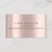 金ゴールドエレガント紙吹雪グリッターロータスバラ金ゴールド 名刺 (裏面)