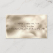 金ゴールドエレガント紙吹雪グリッターロータスメタリック 名刺 (裏面)