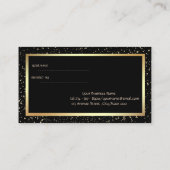 金ゴールドエレガント紙吹雪、ブラシストローク紹介カード 紹介カード (裏面)