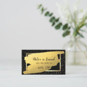 金ゴールドエレガント紙吹雪、ブラシストローク紹介カード 紹介カード (スタンド正面)