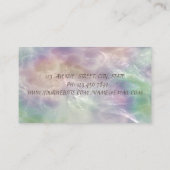 金ゴールドエレガント紙吹雪、ロータス、ホログラフィックオパール 名刺 (裏面)