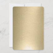 金ゴールドエレガント結婚中国の幸福 招待状 (裏面)