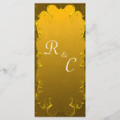 金ゴールドエレガント結婚式のレセプションメニュー メニュー (裏面)