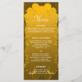 金ゴールドエレガント結婚式のレセプションメニュー メニュー (正面)