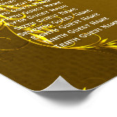 金ゴールドエレガント結婚式の受付席表 ポスター (角)