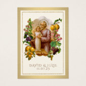 金ゴールドエレガント聖ヨセフ結婚の聖札 (正面)