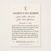 金ゴールドエレガント聖霊の結婚聖札 (裏面)