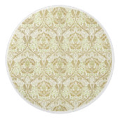 金ゴールドエレガント花柄 セラミックノブ (正面)