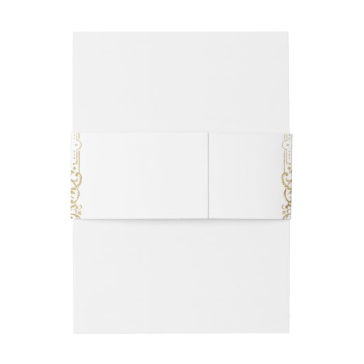 金ゴールドエレガント華美ヴィンテージ結婚式モノグラム 招待状ベリーバンド (裏面例)