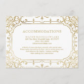 金ゴールドエレガント華美ヴィンテージ結婚式 エンクロージャーカード (正面)