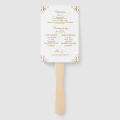 金ゴールドエレガント華美ヴィンテージ結婚式 ハンドファン (裏面)