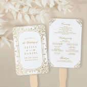 金ゴールドエレガント華美ヴィンテージ結婚式 ハンドファン