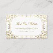 金ゴールドエレガント華美ヴィンテージ訪問サイト プレイスカード (正面)
