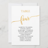 金ゴールドエレガント表4座席表 招待状 (裏面)