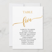 金ゴールドエレガント表5座席表 招待状 (裏面)