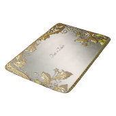 金ゴールドエレガント装飾フローラ風呂マット バスマット (アングル)