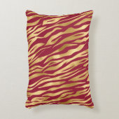 金ゴールドエレガント金属ブルゴーニュ虎の模様 アクセントクッション (正面(垂直))