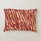 金ゴールドエレガント金属ブルゴーニュ虎の模様 アクセントクッション (裏面)