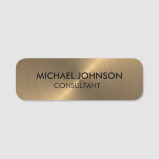 金ゴールドエレガント金属プロフェッショナル事業 名札