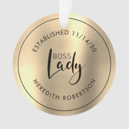 金ゴールドエレガント金属ボス女性確立日 オーナメント