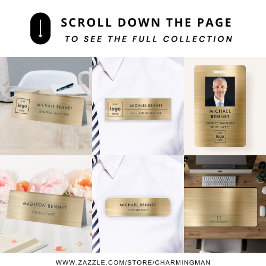 金ゴールドエレガント金属モノグラムコンサルタント 名刺