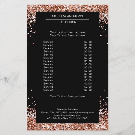 金ゴールドエレガント銅の両側フライヤー チラシ (裏面)