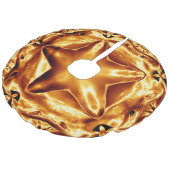 金ゴールドエレガント銅クリスマススターシックツリースカート フェイクリネンツリースカート (アングル)