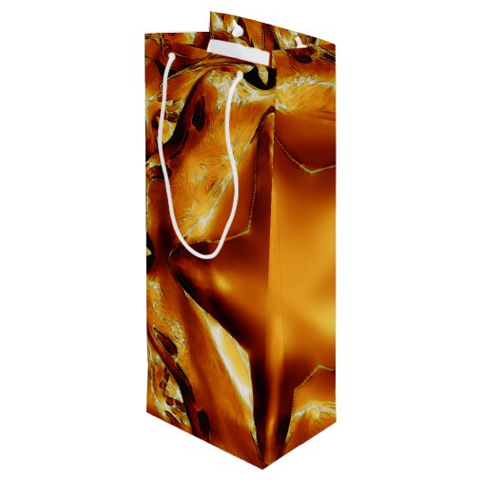 金ゴールドエレガント銅クリスマススターシック抱き枕 ワインギフトバッグ (裏面アングル)