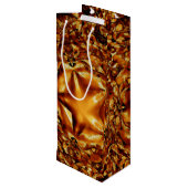 金ゴールドエレガント銅クリスマススターシック抱き枕 ワインギフトバッグ (裏面アングル)