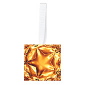 金ゴールドエレガント銅ルックスタークリスマスデコール キューブオーナメント (正面)