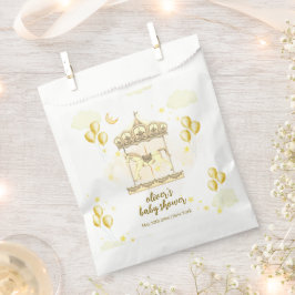 金ゴールドエレガント魔法バルーン回転木馬ベビーシャワー フェイバーバッグ