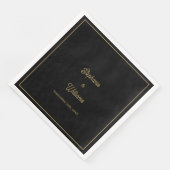 金ゴールドエレガント黒シンプル名ミニマル結婚の (コーナー)