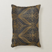 金ゴールドエレガント黒ダマスクパターン アクセントクッション (正面(垂直))