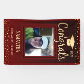 金ゴールドエレガント2022年写真の卒業クラス 横断幕 (横)