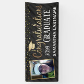 金ゴールドエレガント2022年卒業おめでとう 横断幕 (縦)