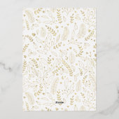 金ゴールドエレガント5フォトコラージハッピーホリデーズカード 箔シーズンカード (裏面)