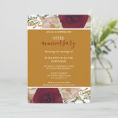 金ゴールドエレガント50周年結婚招待状 招待状 (スタンド正面)