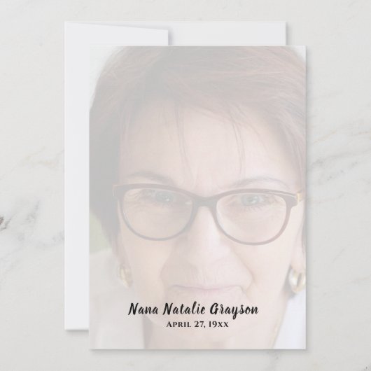 金ゴールドエレガント60th誕生日パーティフォト招待状 招待状 (裏面)