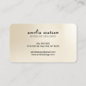 金ゴールドエレガント（ばちゃばちゃ）跳ねると黒の点絵を描滴 名刺 (裏面)