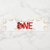 金ゴールドエレガント&ウォーター色ラディバグおもしろいを1にする ペットボトルラベル (シングルラベル)