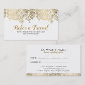 金ゴールドエレガント&ホワイトペイズリーレース紹介カード 紹介カード (正面/裏面)