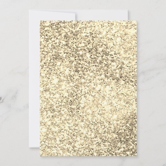 金ゴールドエレガントEIDフォトグリーティングカード 招待状 (裏面)