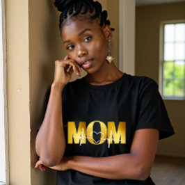 金ゴールドエレガントMOMハートビート – ママのための完璧な贈り物 Tシャツ