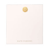 金ゴールドエレガントSANドル・ノート・カード ノートパッド (正面)