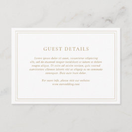 金ゴールドエレガ伝統的ントウェディング エンクロージャーカード