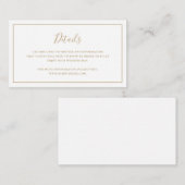 金ゴールドエレガ伝統的ントウェディング エンクロージャーカード (正面/裏面)