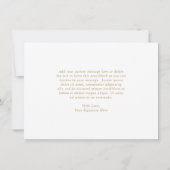 金ゴールドエレガ伝統的ントウェディング サンキューカード (裏面)